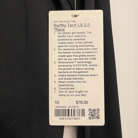 Lululemon Swiftly Tech Long Sleeve Shirt 2.0 Waist Length - Picture 7 of 7